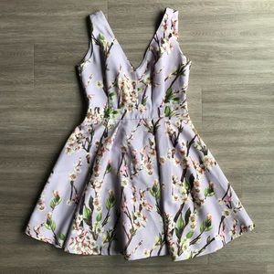 Gianni Bini Purple Floral Slater Dress